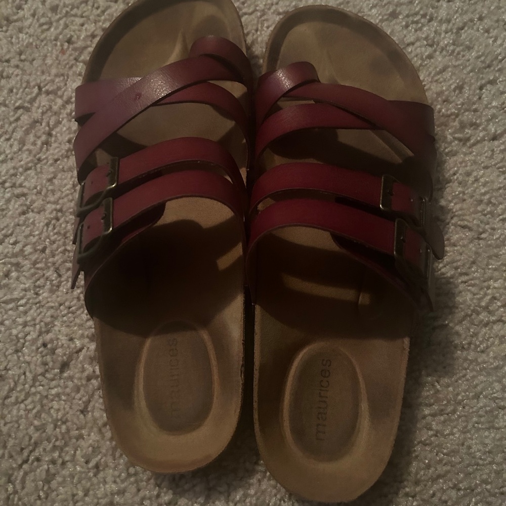 Maurice’s cognac sandals